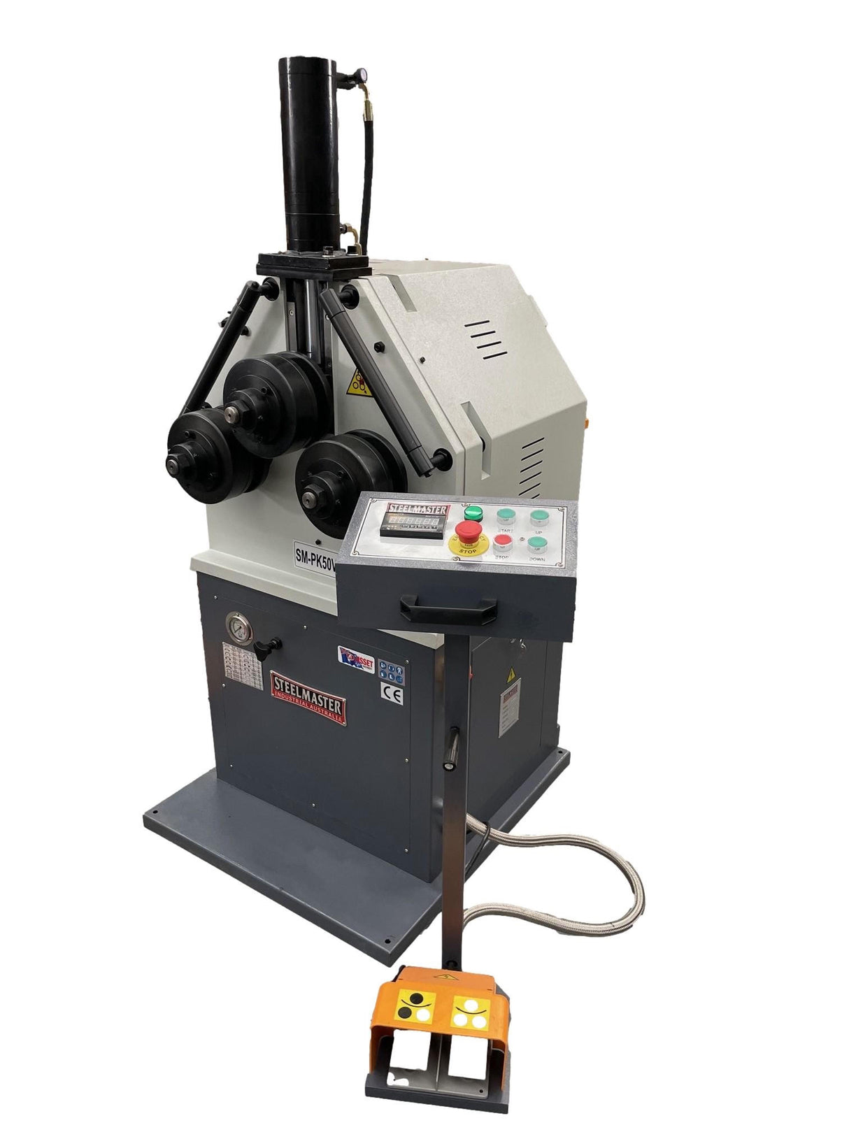SM-PK35VH Section - Ring Roller. Steelmaster - Horizontal & Vertical Operation  Motorized Bottom Rollers, Forward / Reverse Operation With E-Stop. 415V / 3Phase.